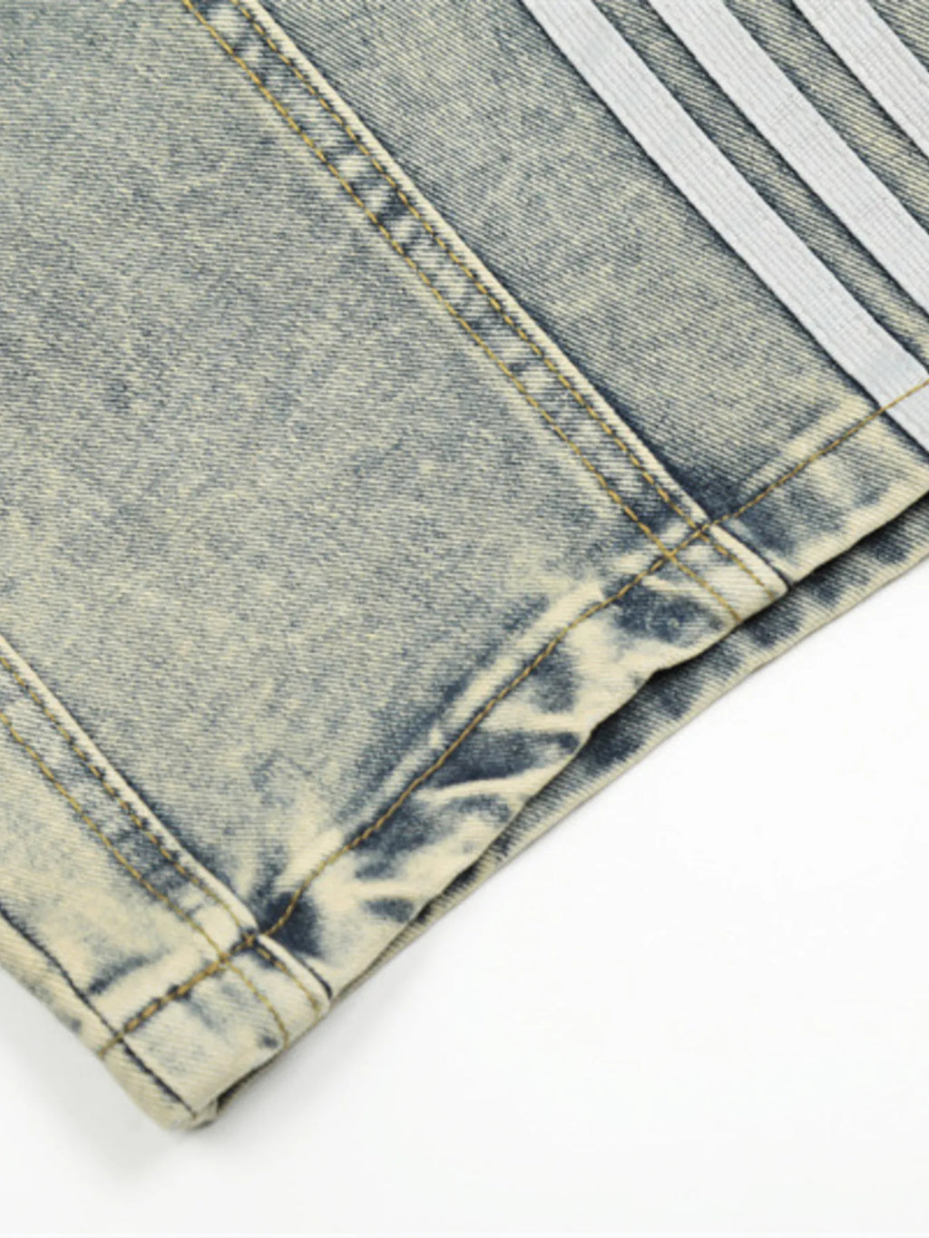 Men's Side Striped Wide Leg Jeans