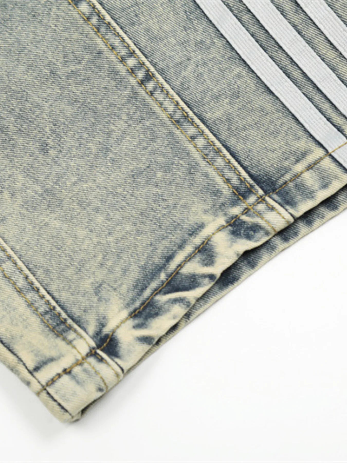 Men's Side Striped Wide Leg Jeans