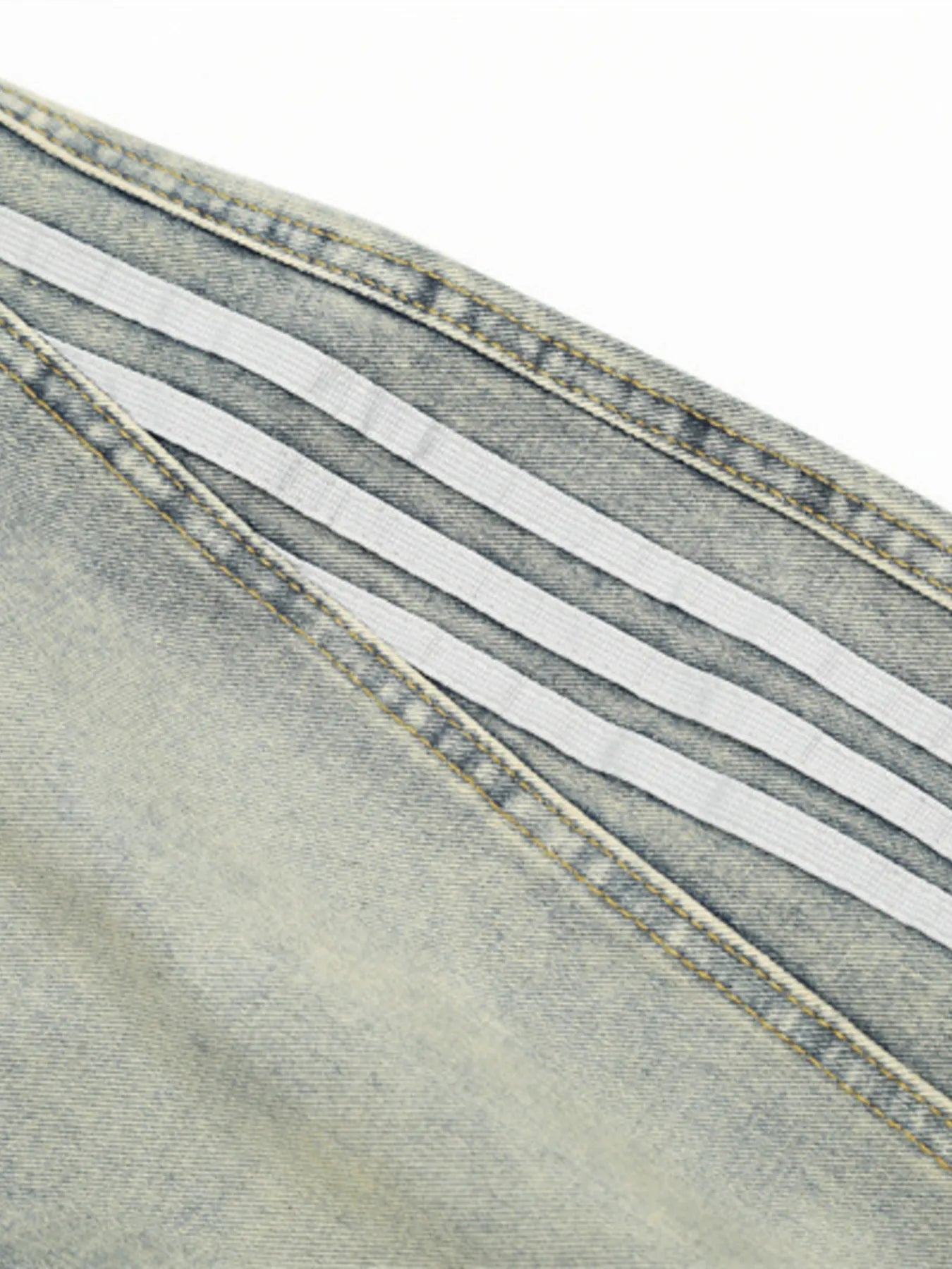 Men's Side Striped Wide Leg Jeans