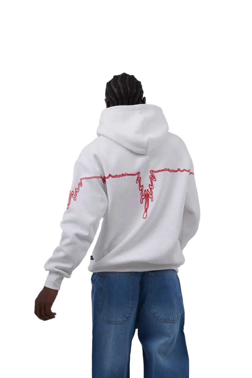 "Heartbeat" Embroidered Graphic Hoodie