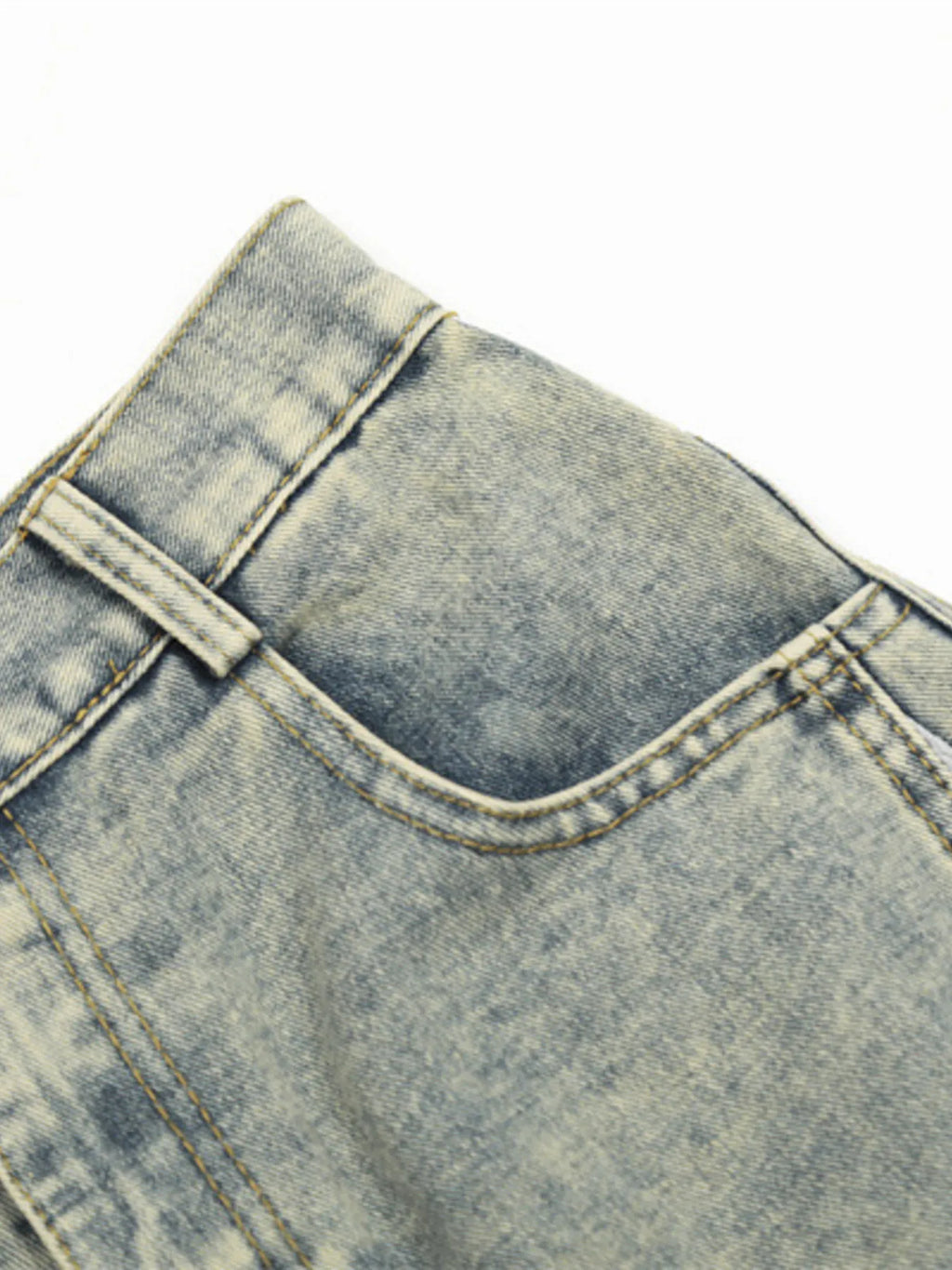 Men's Side Striped Wide Leg Jeans