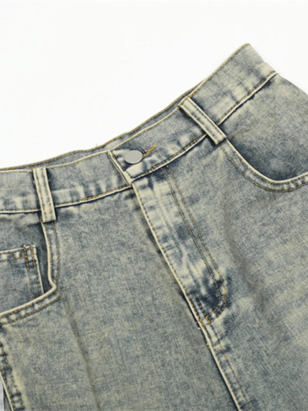 Men's Side Striped Wide Leg Jeans