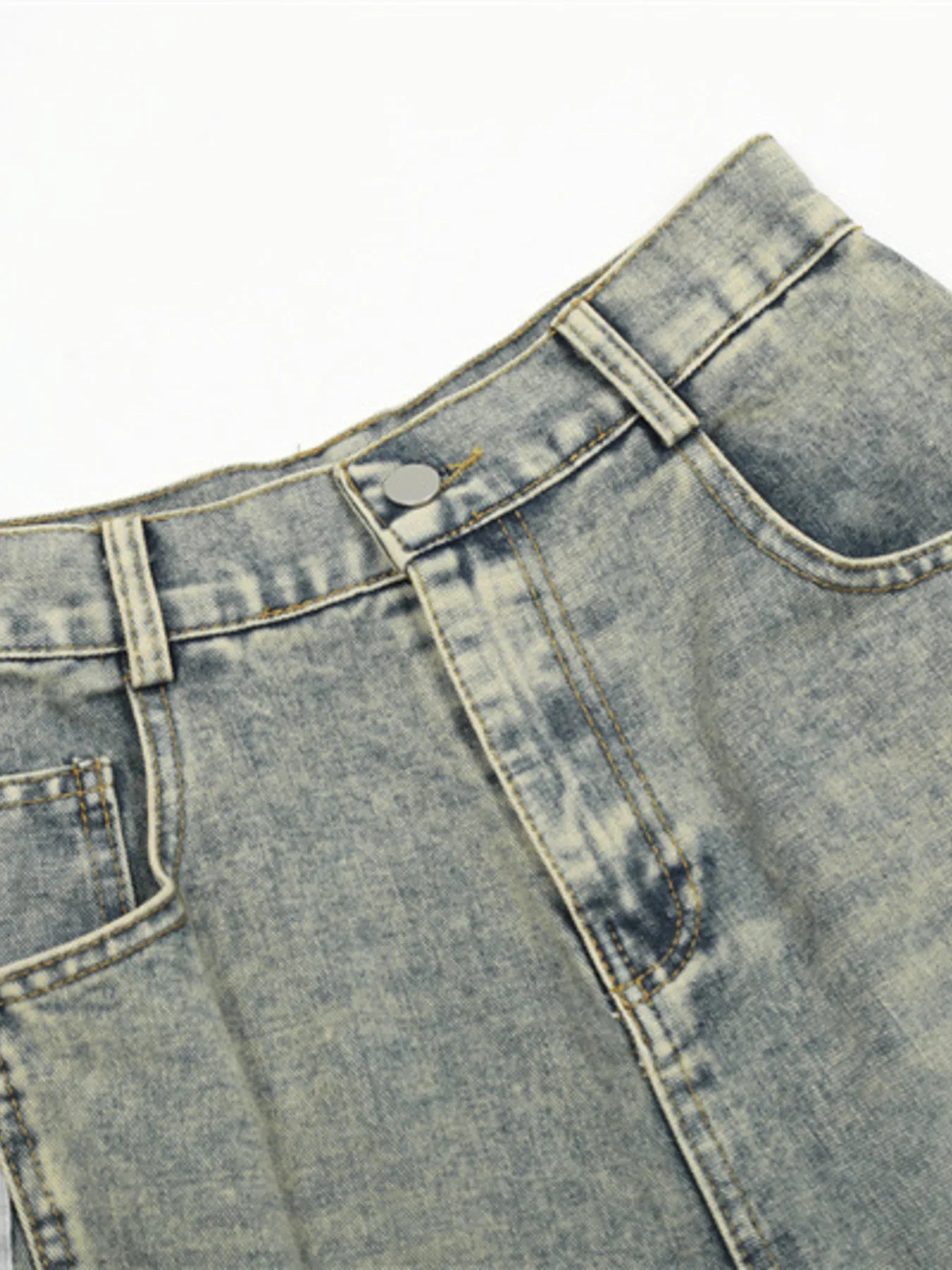 Men's Side Striped Wide Leg Jeans